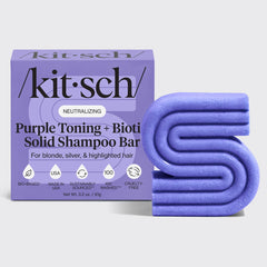 Lila Toning Shampoo Bar für farbbehandeltes und graues Haar