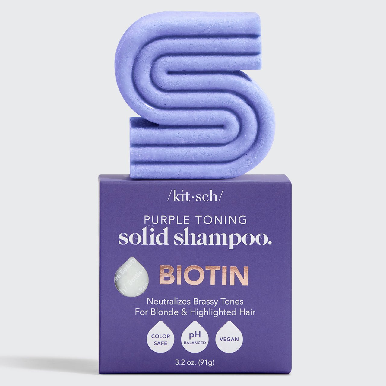 Purple Toning Shampoo Bar for Color Treated & Grey Hair