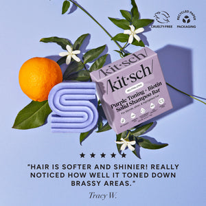 Lila Toning Shampoo Bar für farbbehandeltes und graues Haar