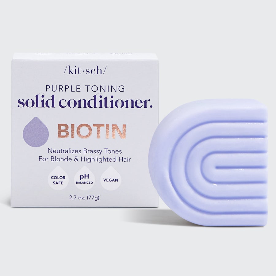 Purple Toning Shampoo & Conditioner Bar Bundle with Biotin