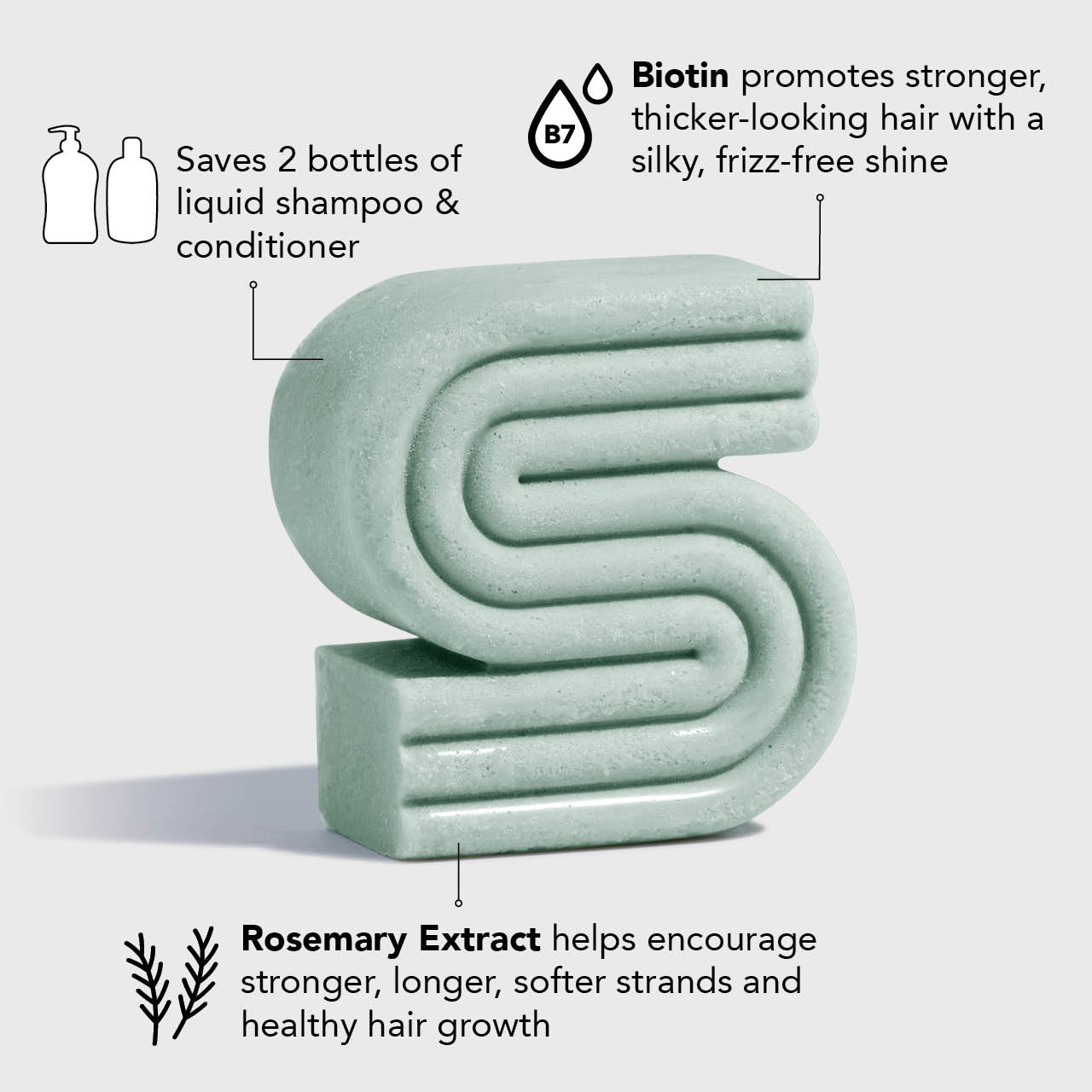 Volumizing Rosemary & Biotin Shampoo Bar KITSCH