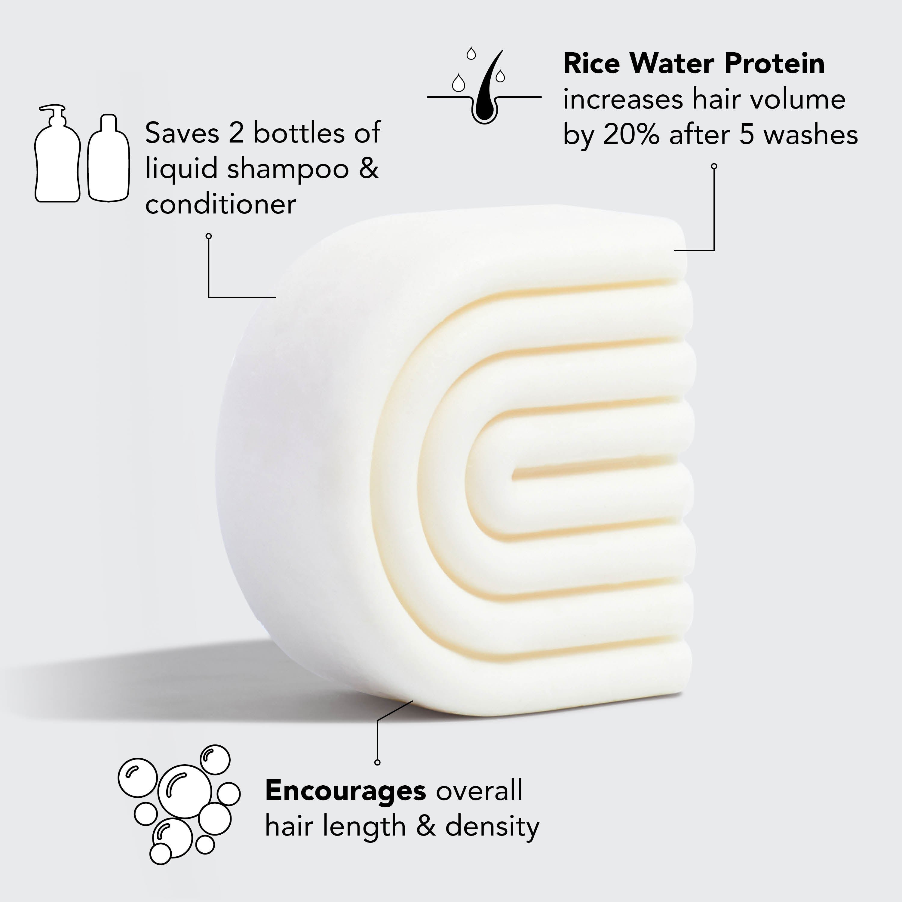 Reiswasser-Conditioner-Riegel für das Haarwachstum