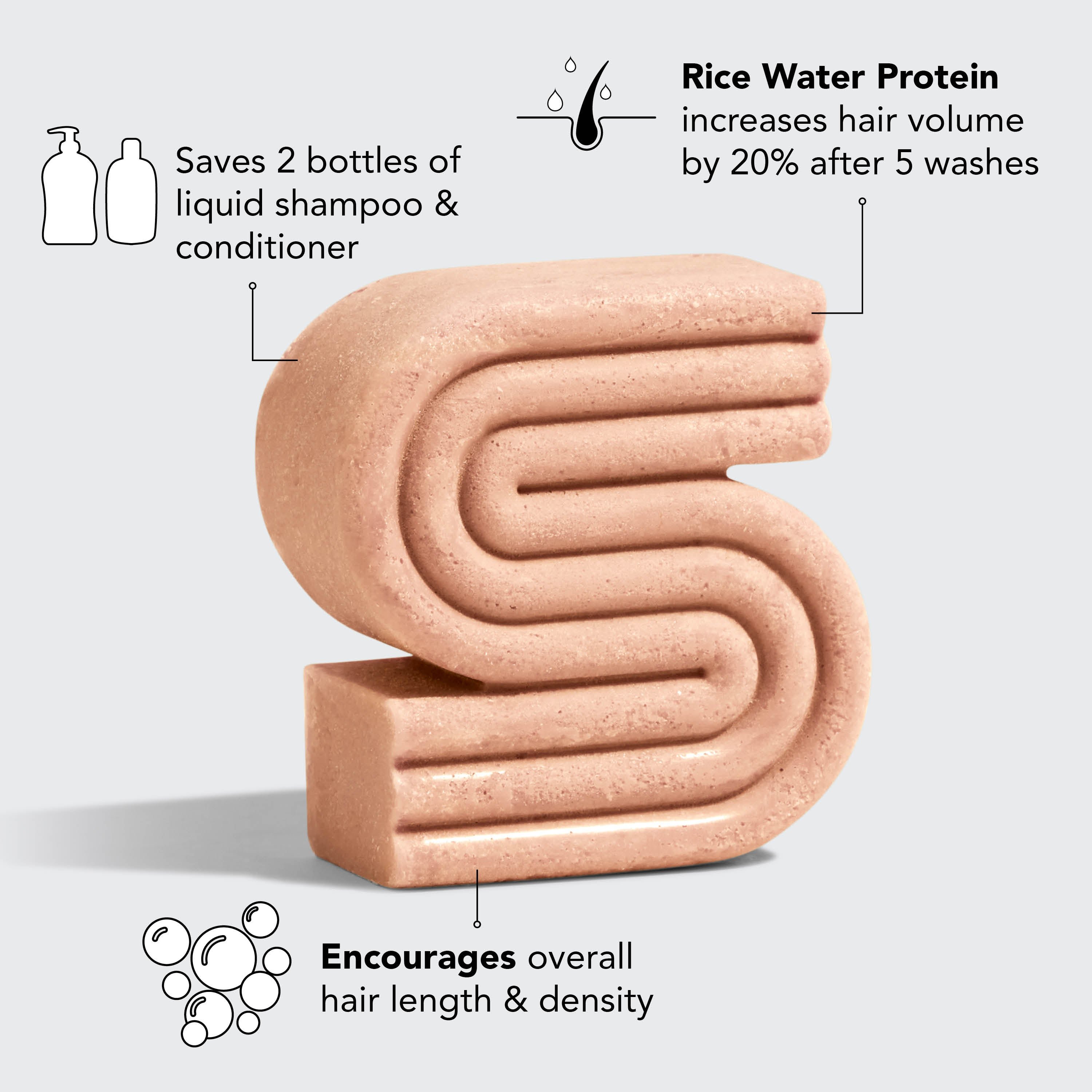 مجموعة شامبو وبلسم ماء الأرز لنمو الشعر أثناء السفر