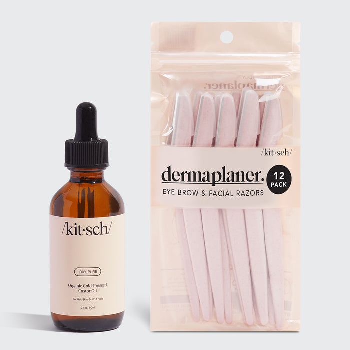 100% Olio di ricino 2 oz + Dermaplaner ecologico in omaggio