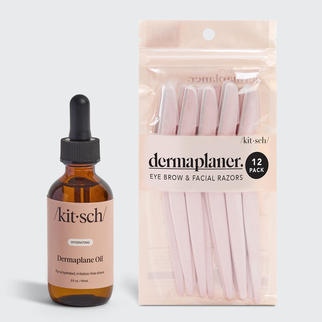 Kitsch Dermaplane Razor Dermaplane Oil + Dermaplaner Tool Bundle – KITSCH