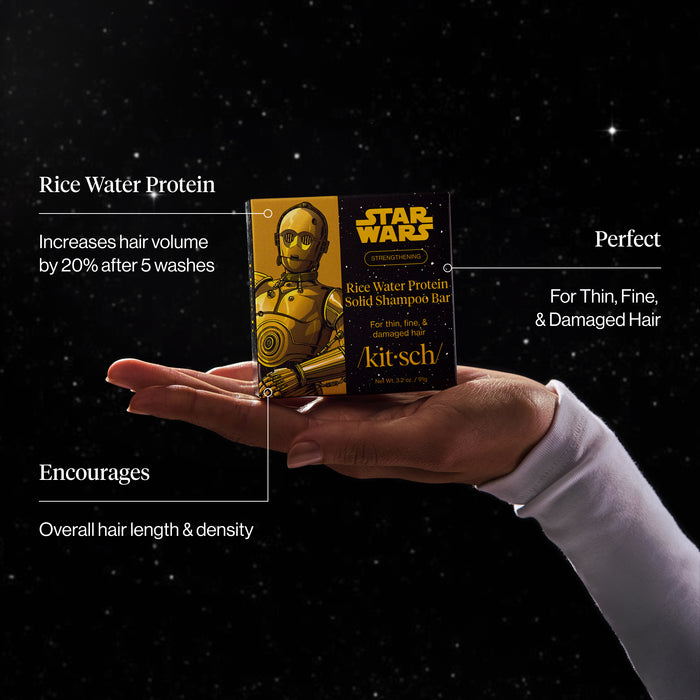 Star Wars™ & Kitsch Rice Water Protein Strengthening Solid Shampoo - C-3PO