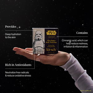 Star Wars™ & Kitsch シアバター保湿固形ボディウォッシュ - ストームトルーパー渦巻き