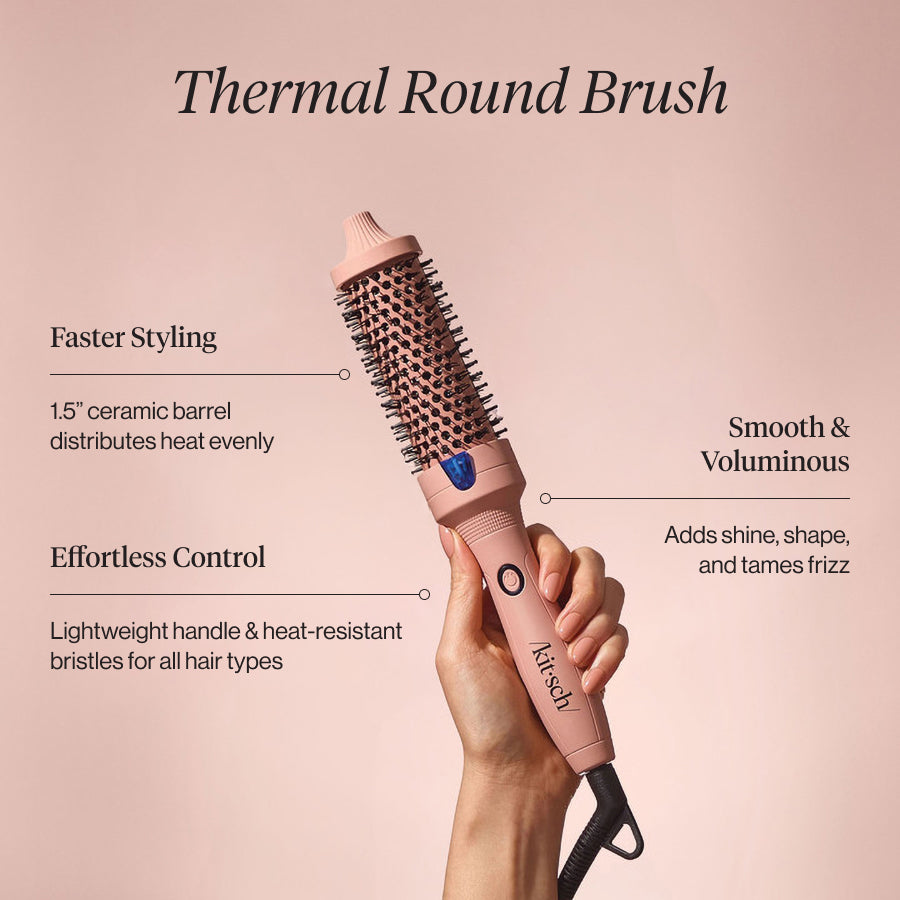 Terracotta Volumizing Thermal Round Brush - Medium | KITSCH