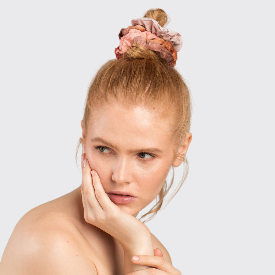 Tie Dye Scrunchies - Rust
