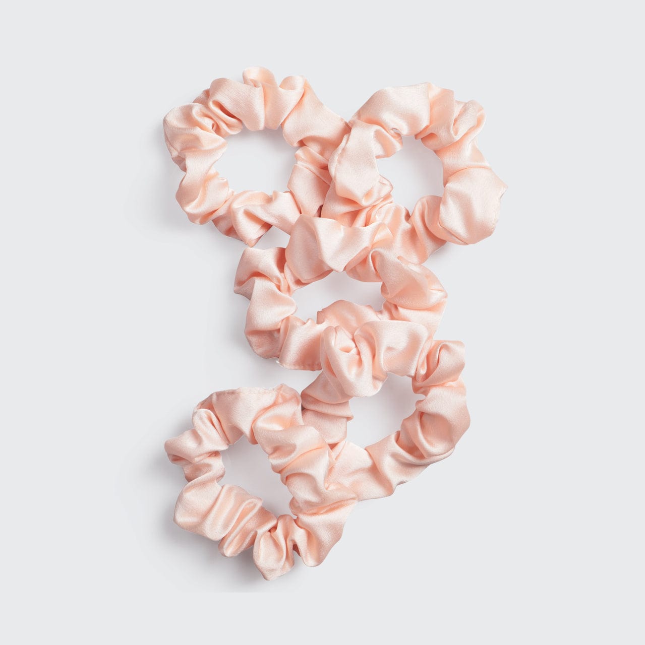 Satin Sleep Scrunchie 5 Pack - Blush