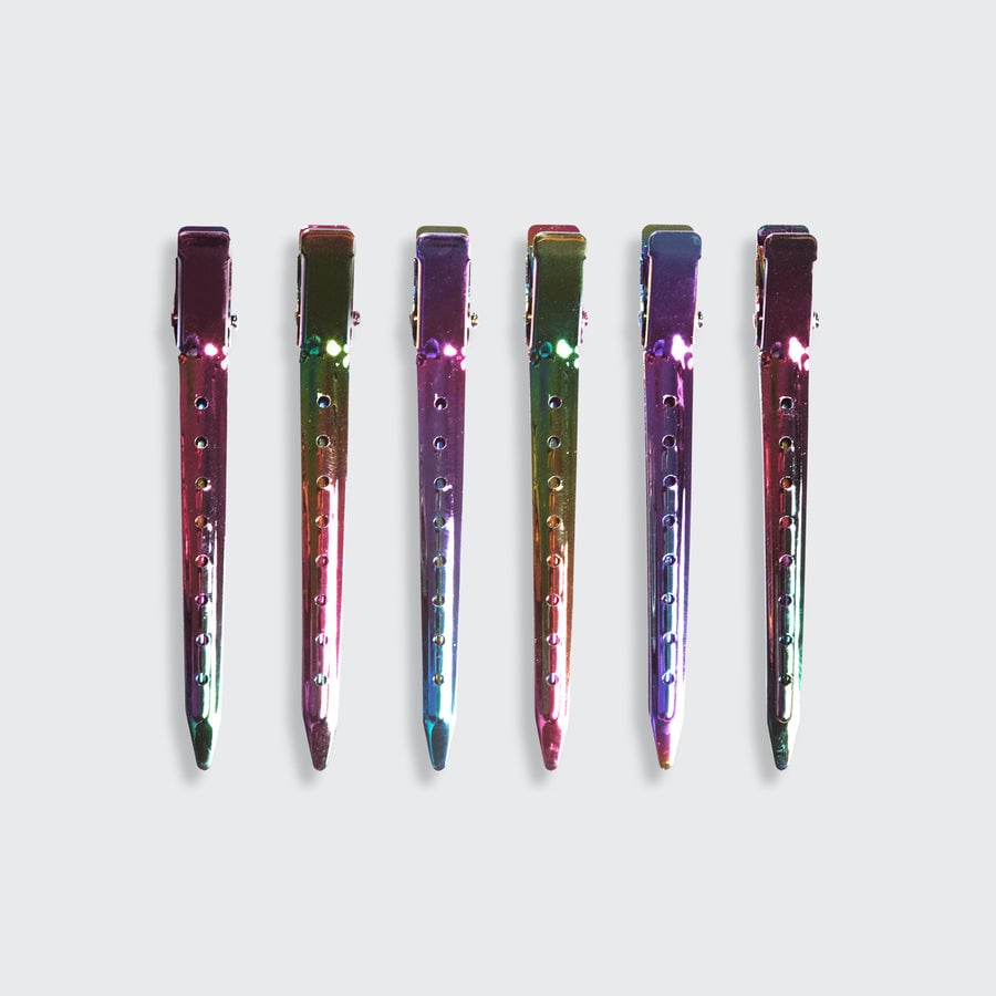 Styling Hair Clips 6pc (Iridescent)