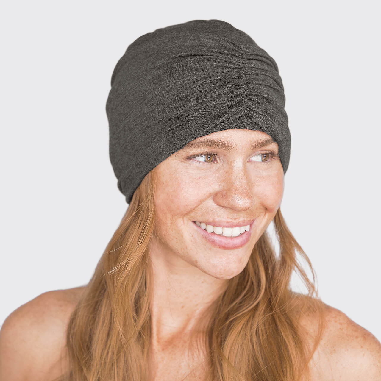 Sleep Beanie with Satin lining - Heather Gray
