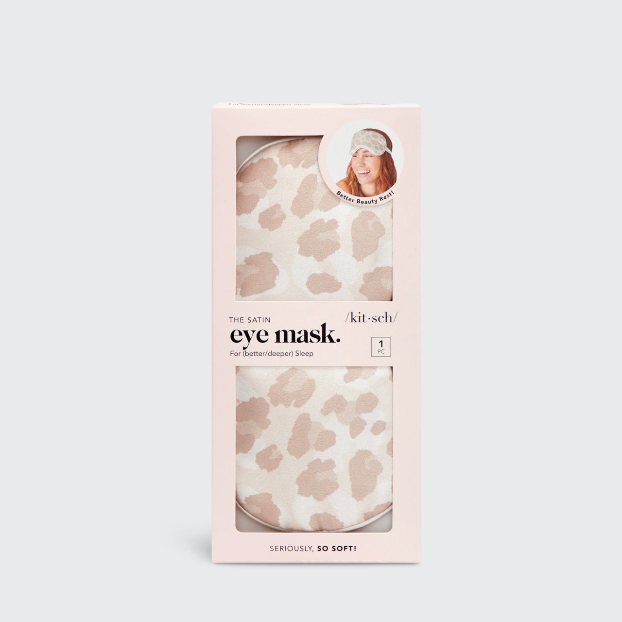 Satin Sleep Eye Mask in Leopard – KITSCH