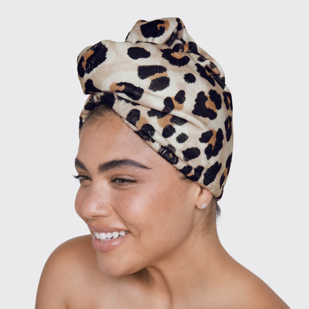 Luxe Leopard Shower Cap & Hair Towel Bundle KITSCH