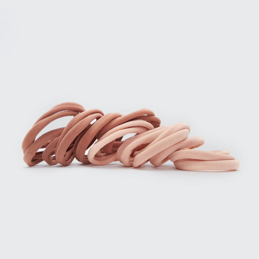 Elastic Hair Ties 20 Pack Blush KITSCH