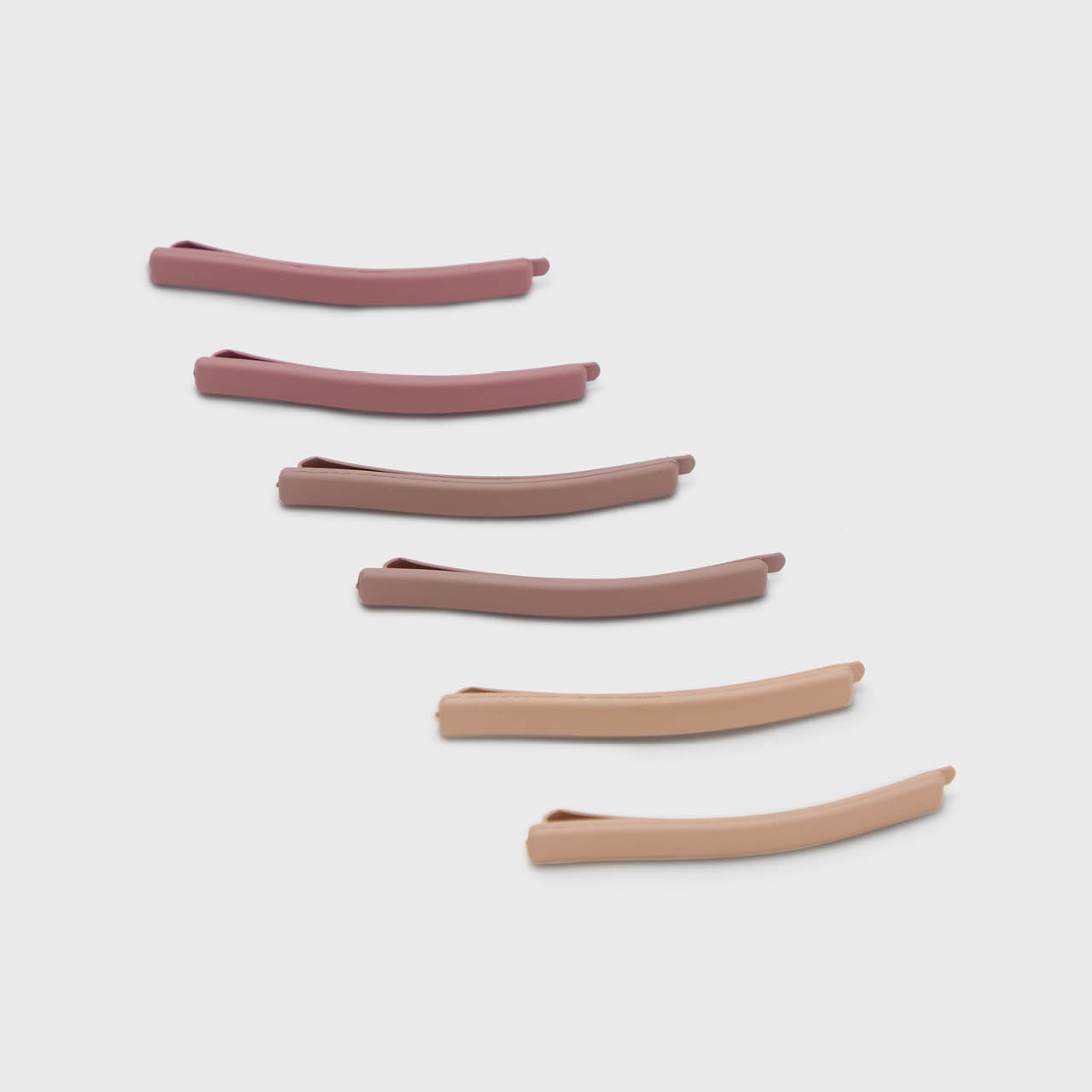 Enamel Bobby Pins 6pcs- Terracotta