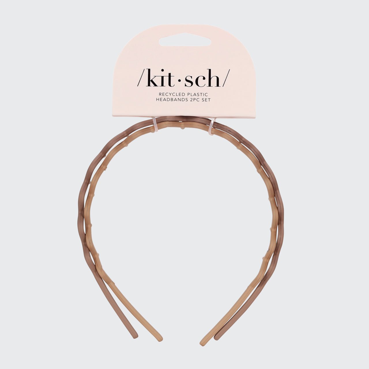 KITSCH – 2pc - Zig Neutral Plastic Recycled Zag Headband