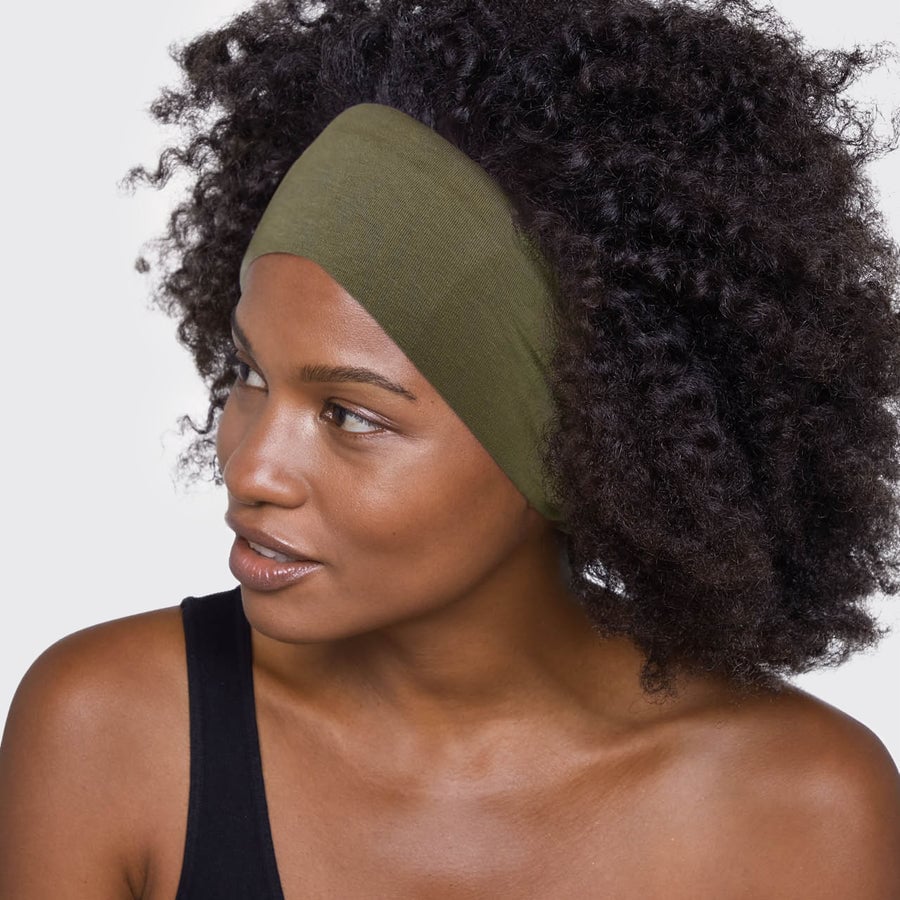 Cotton Adjustable Headband 2pc - Moss – KITSCH