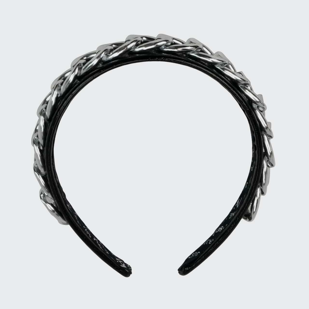 Patent Headband with Chain - Black