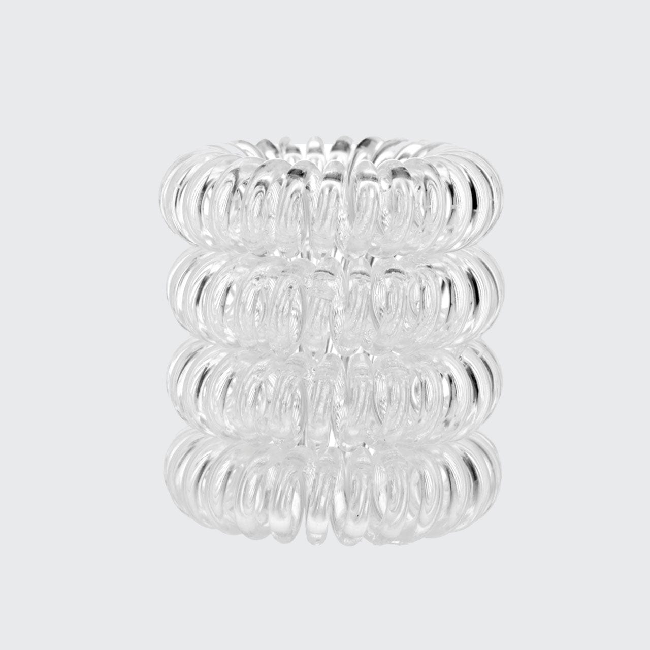 Spiral Hair Ties 4 Pack - Clear