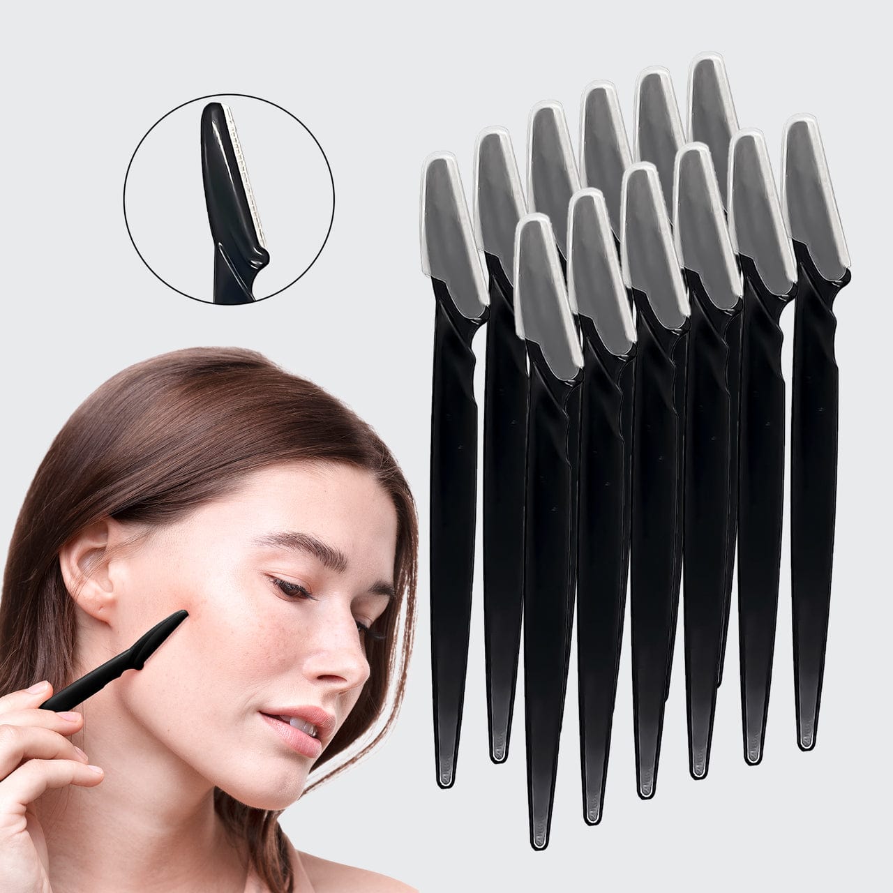 Dermaplaner & Eyebrow Razor (12 pack) - Black