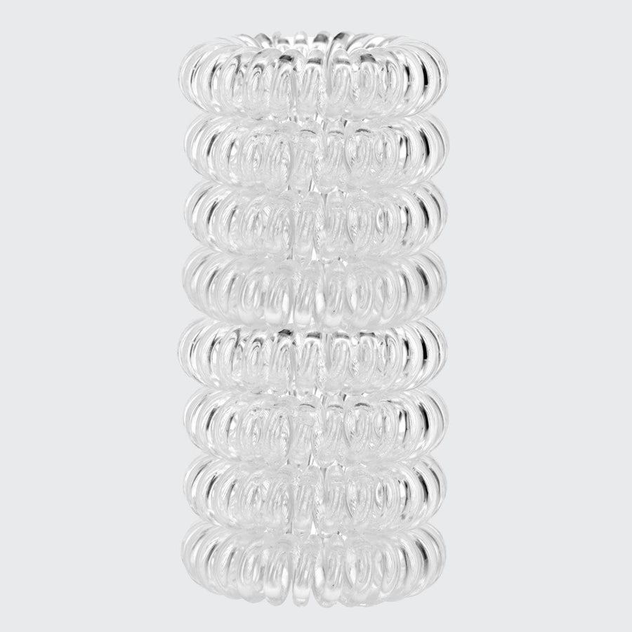 Spiral Hair Ties 8 Pack - Clear