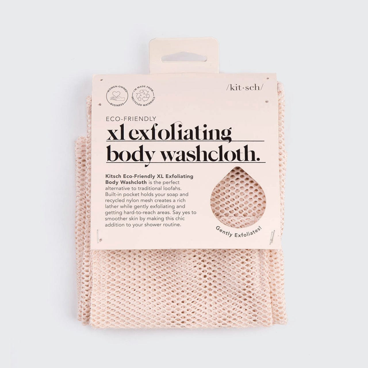 XL Exfoliating Body Washcloth Blush KITSCH
