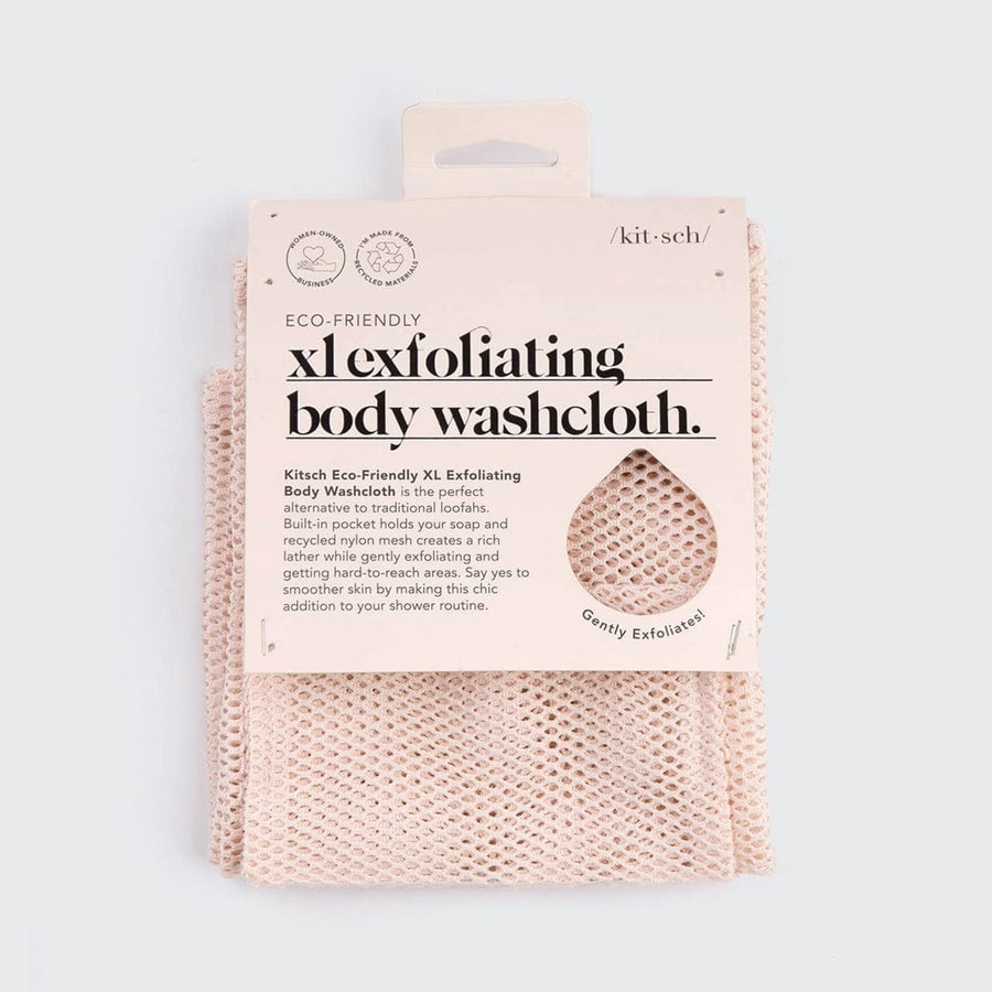 Kitsch - XL Exfoliating Body Washcloth - Blush