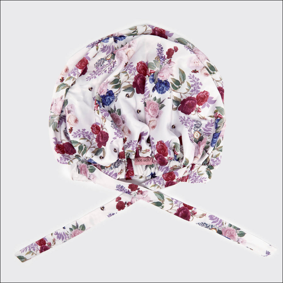 Bridgerton x Kitsch XL Satin Bonnet - Floral