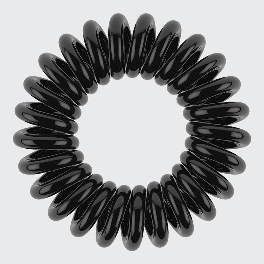Spiral Hair Ties 4 Pack - Black