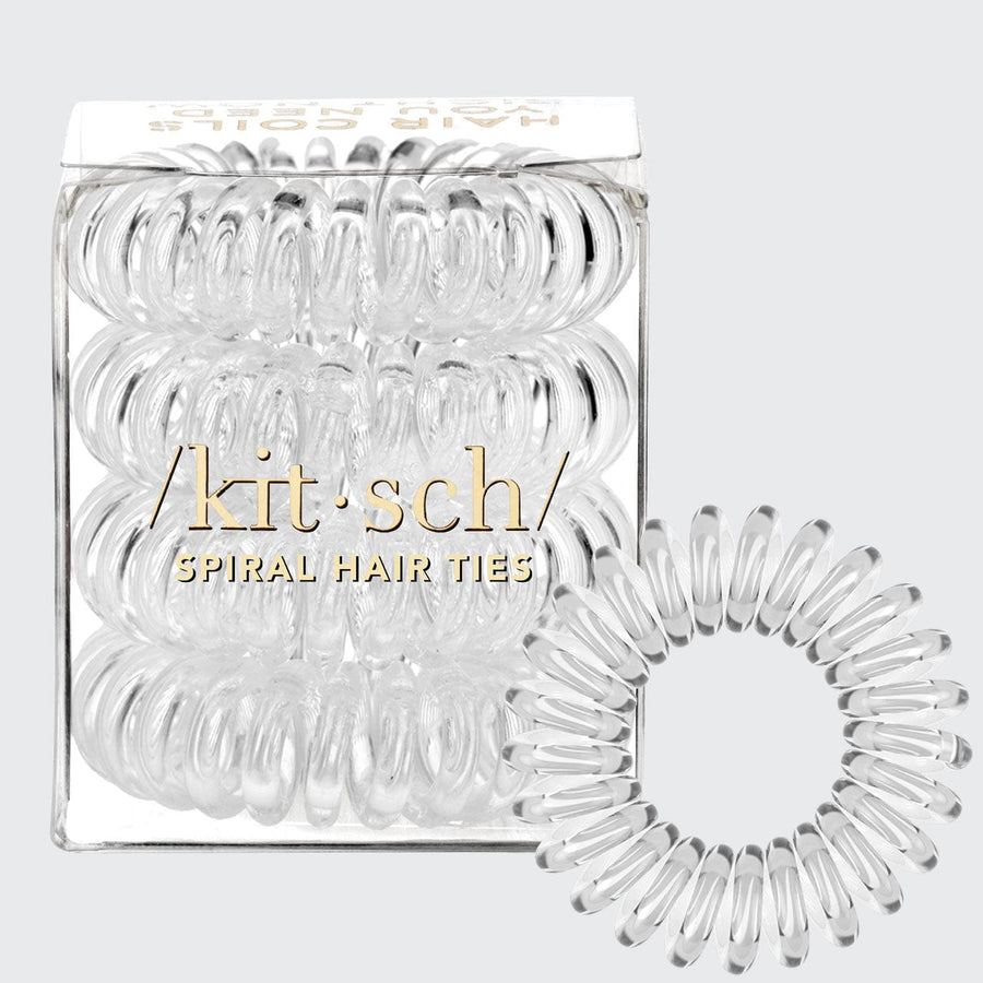 Spiral Hair Ties 4 Pack - Clear