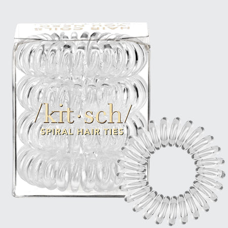 Gomas de pelo en espiral - Transparente