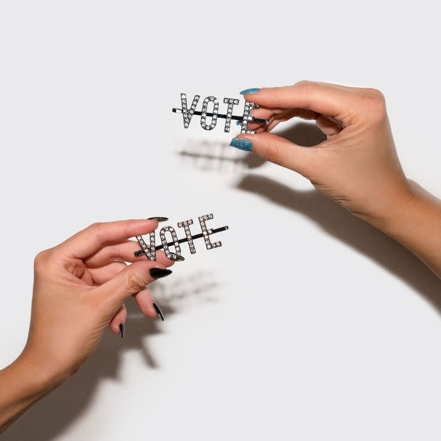 "Vote" Rhinestone Bobby Pin