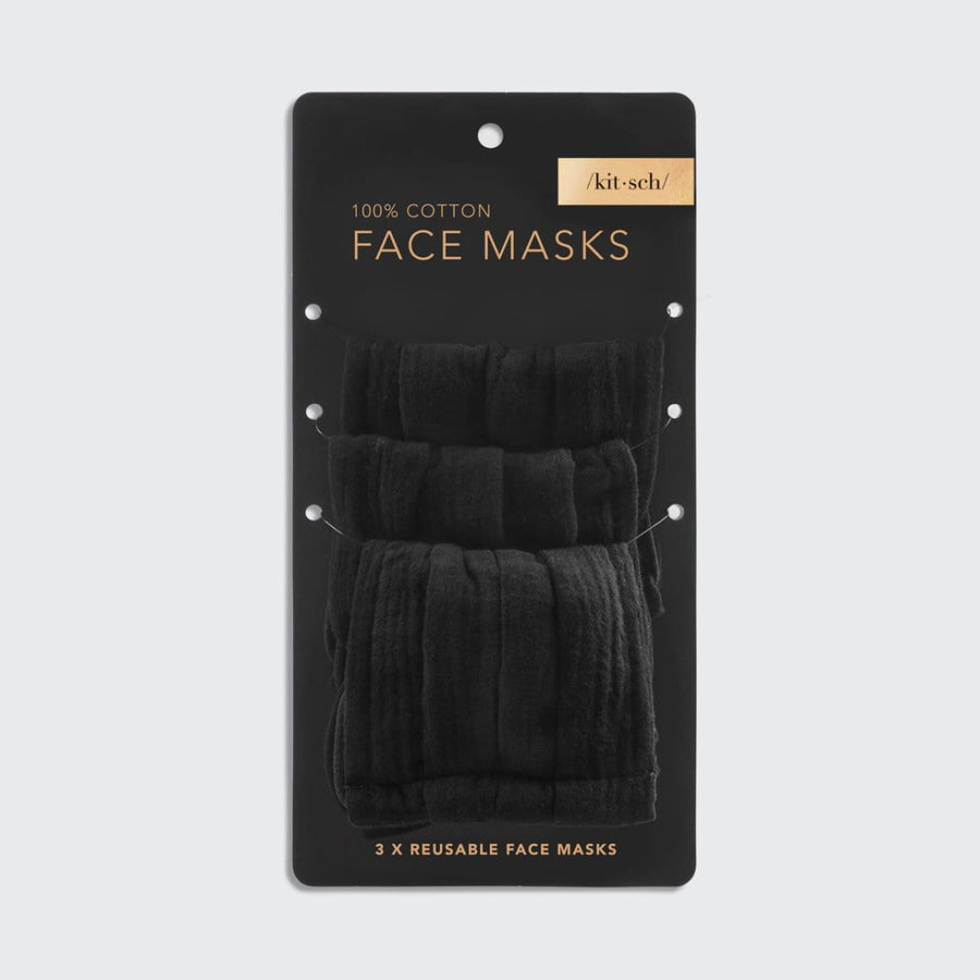 Reusable Face Mask Black GG Pattern