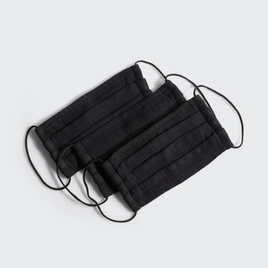 Cotton Face Mask Black 3 Pack