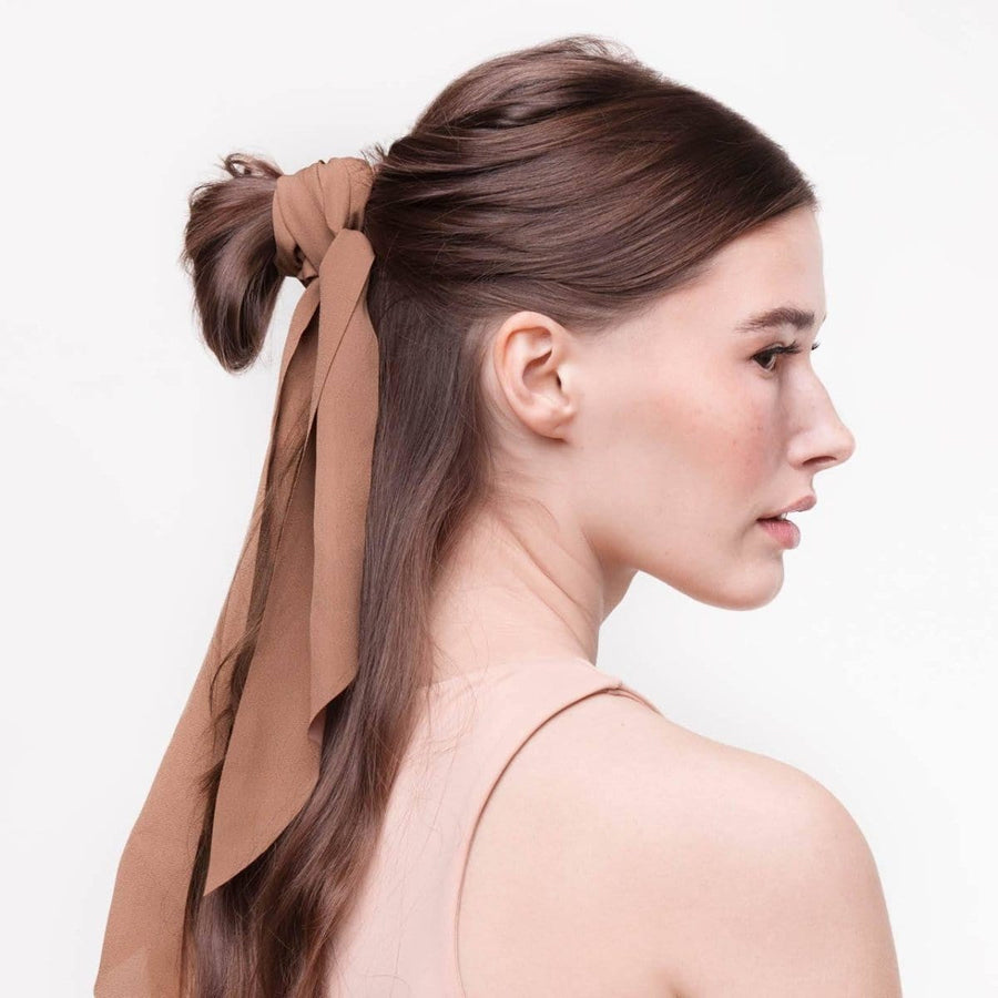 Crepe Scarf Scrunchie 2pc Set - Terra Cotta Hair Accessories Hair Accessories 