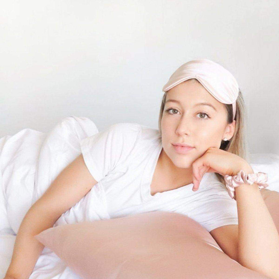 Eyemask & Sleep scrunchie set - Blush Sleep KITSCH 