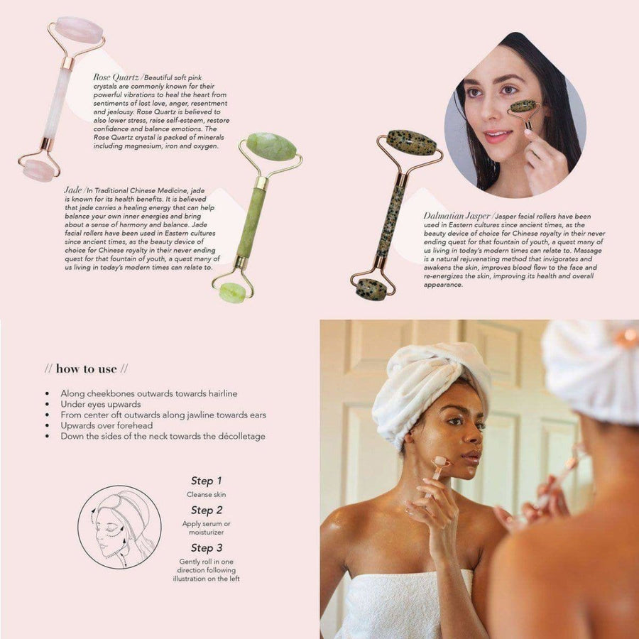 Jade Crystal Facial Roller - KITSCH