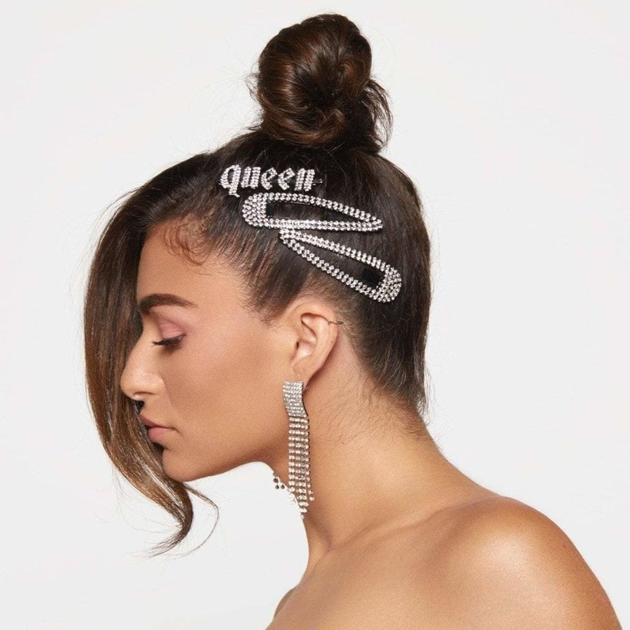 Justine Marjan Turned $800 Chanel Earrings Into Hair Clips — Photo