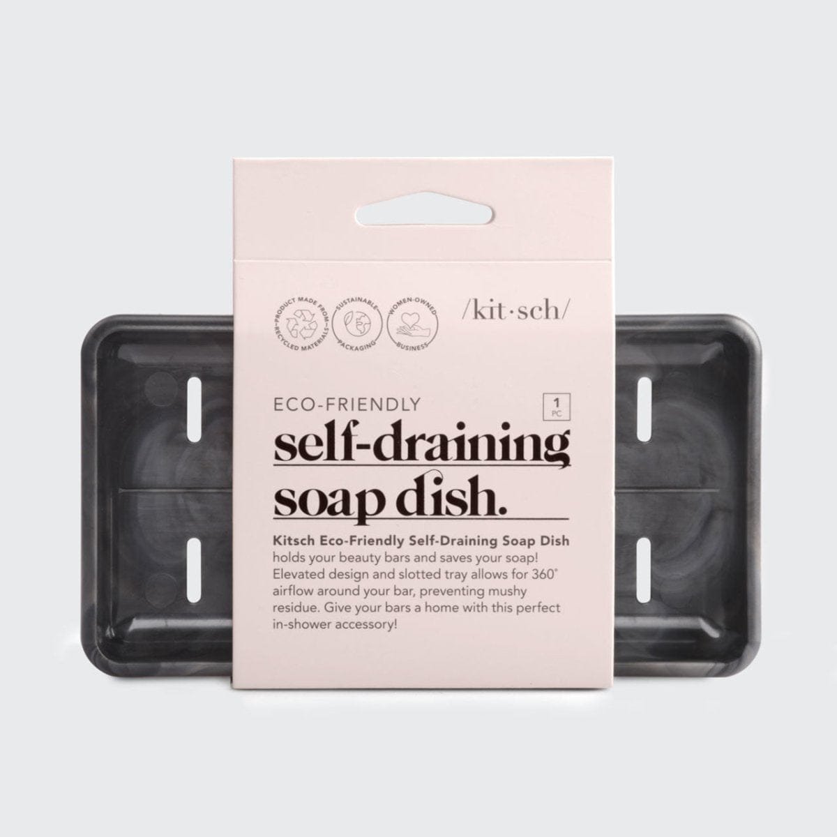 Soap Holder Tilt Design Non-slip Soap Dish Waterproof Self