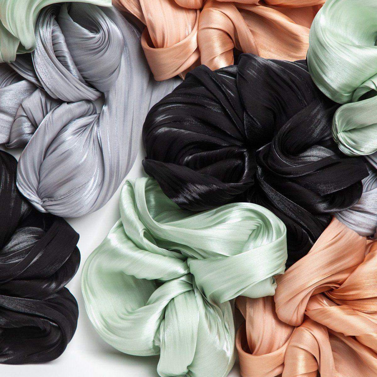 Textured Dinner Scrunchie - Peach - KITSCH