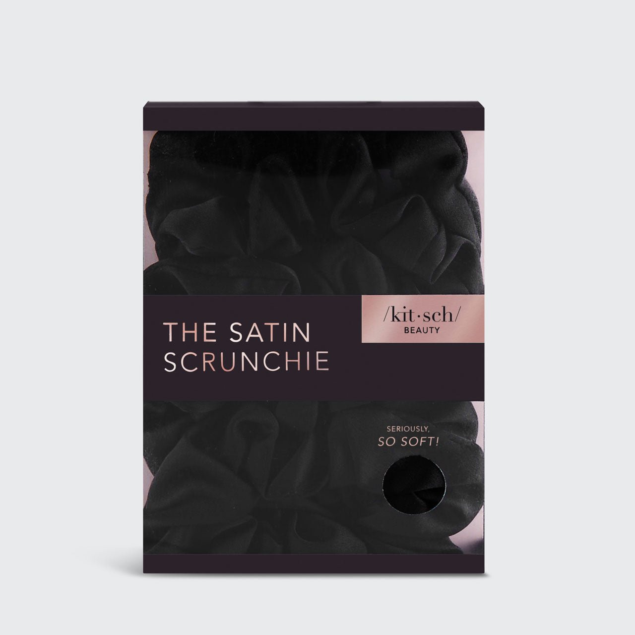 Satin Sleep Scrunchies - Black