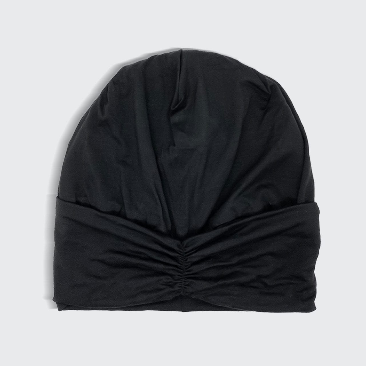Satin Lined Jersey Bonnet - Black