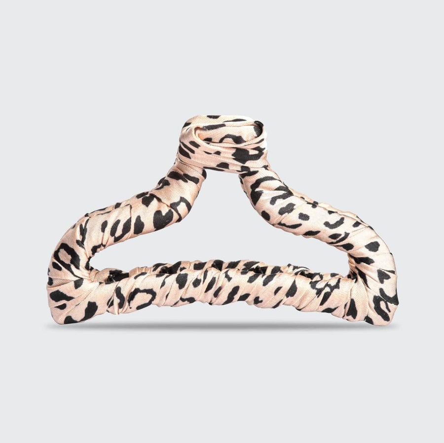 Satin Wrapped Claw Clip - Leopard