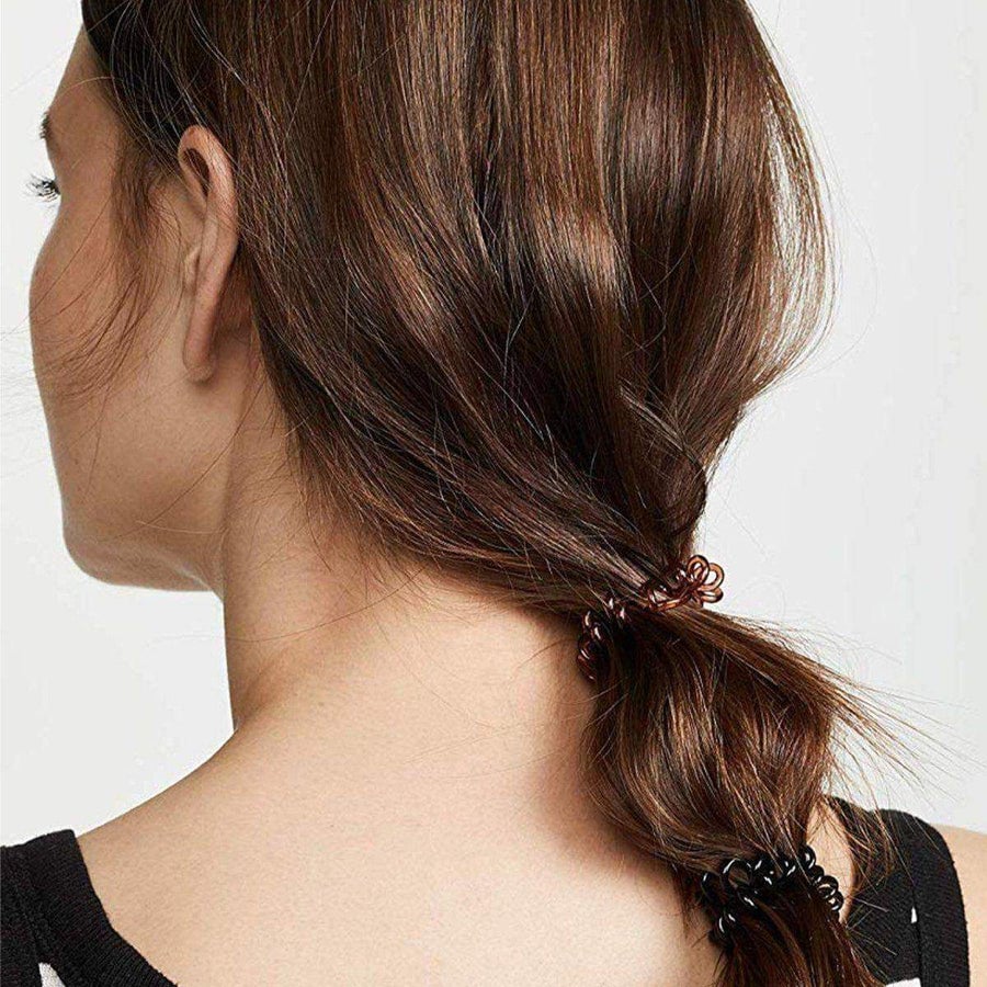 Spiral Hair Ties 8 Pack - Brunette - KITSCH